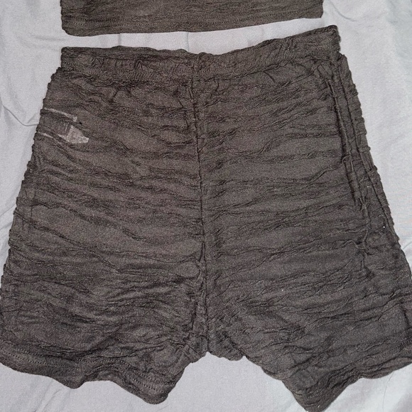 Women's Summer Co-ord Set - Shorts - Crop Top - Brown - US Small - SHEIN - Picture 3 of 8